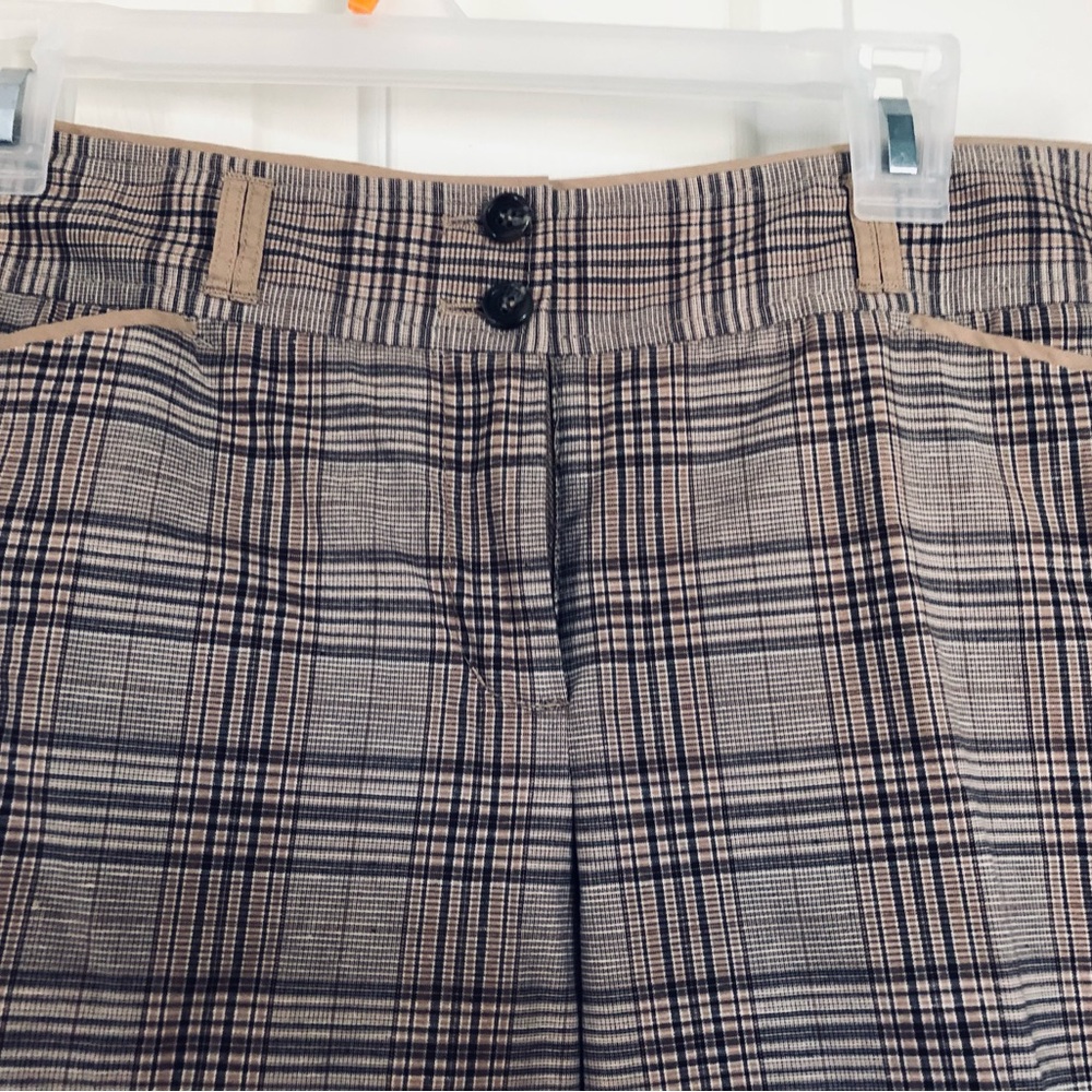 Brown Plaid Capris Never Worn